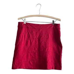 Vivienne Tam Red Textured Mini Skirt Size 8